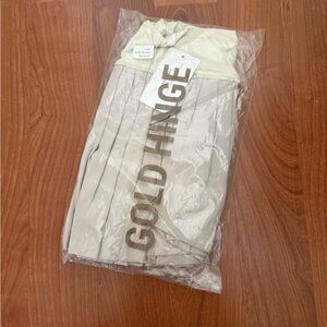 BRAND NEW Gold Hinge Beige Skirt